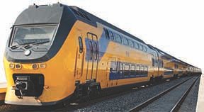 Train energy to power electric buses