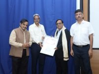 (Left to Right)Prof. S. Sudarshan - DD (AIA). Prof. K V K Rao - DD (FEA), Mr.Gajanan Gandhe and Prof. Ravindra D. Gudi - Dean (ACR).