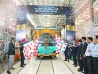 Eicher Rolls Out 50,000th Fully Built Bus from bus manufacturing plant at Baggad
