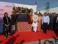 Left to right: Mrs Neelu Arya, Shri S K Arya, Chairman, JBM Group, Acharya Devvrat, Hon’ble Governor of Maharashtra and Gujarat, Mrs Darsana Devi, Mr. Nishant Arya, Vice Chairman, JBM Group.